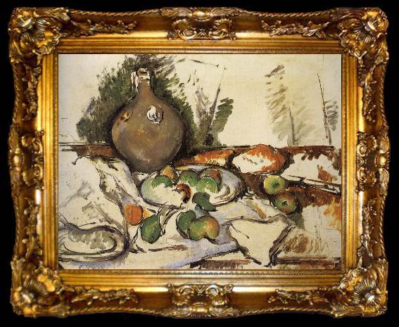framed  Paul Cezanne have a bottle of still life, ta009-2